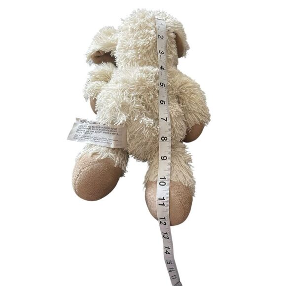 Warmies White Brown Stuffed Dog Plush Toy - Picture 3 of 11